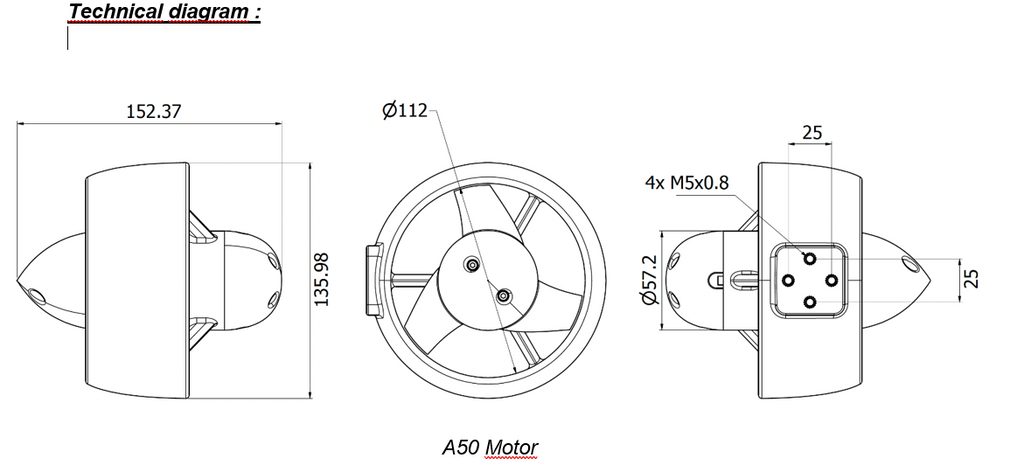 SUBSEATRONICS A50 underwater thruster